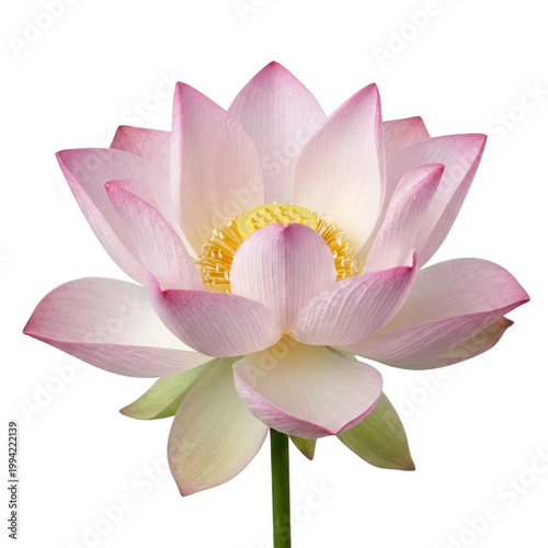 pink lotus isolated on white