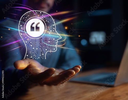 Digital Mind - Conceptual Illustration of Artificial Intelligence and Technology.