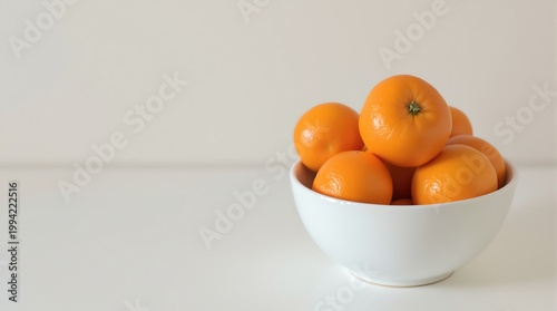Fresh Citrus Fruits in a White Bowl