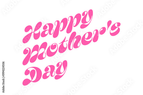 Happy Mother's Day - 母の日を祝うシンプルなロゴマーク、Happy Mother's Day
