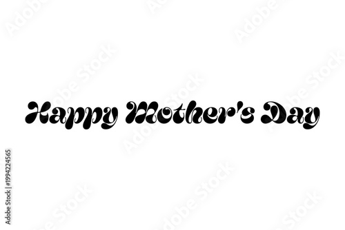 Happy Mother's Day - 母の日を祝うシンプルなロゴマーク、Happy Mother's Day
