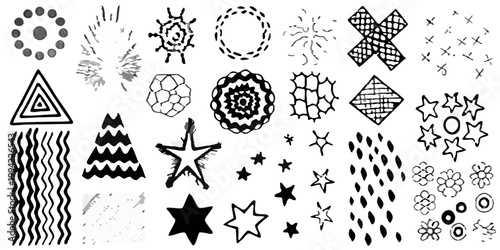 Cuadro en lienzo Dark abstract sketch featuring a loading symbol and indistinct figures