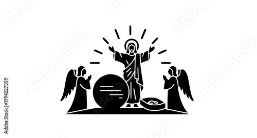 Fotografie Resurrection of jesus christ a symbolic depiction of faith and hope
