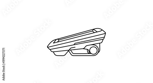 Minimalist Line Art Illustration of a Bicycle Component
