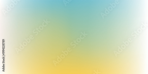 Blurred color gradient background, abstract turquoise blue yellow grain gradation texture.