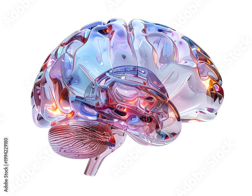 human brain isolated on transparent background