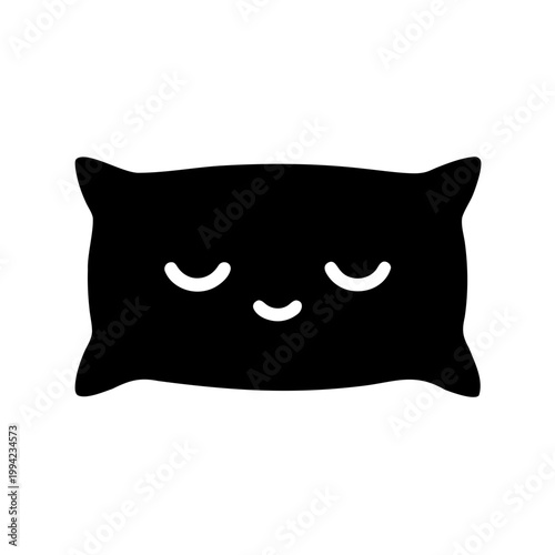 Sleeping Pillow Cartoon Icon, Symbol of Dream, Rest and Good Night