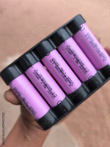 Handle for 18650 lithium-ion battery pack.