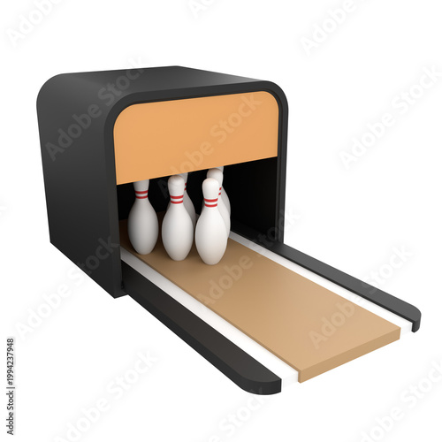 Obraz na plátně Bowling Alley 3D Illustration