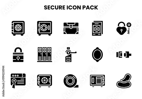 Secure Glyph SVG Icons Pack