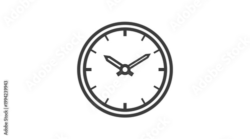 Simple Round Analog Wall Clock Face.