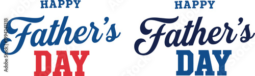 Happy father's day text designs with greeting celebration typography occasion