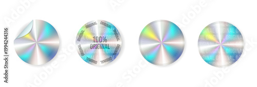 Vibrant Circular Stickers with Holographic Design Showcasing Their Unique Originality and Features
