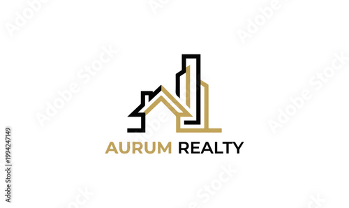 AURAM REALITY LOGO, aurum realty logo, real estate logo design, luxury real estate logo, modern property logo, house and building logo, realty branding, premium property logo, construction company log