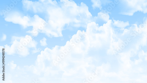 Light blue sky background with natural soft cloudscape texture. 