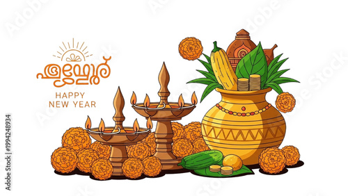 People celebrate Onam festival with traditional items and food