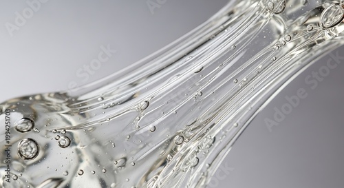 Clear Flowing Water with Bubbles and Ripples