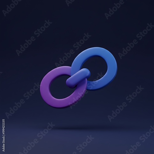 繋がり ３D グラデーション アイコン