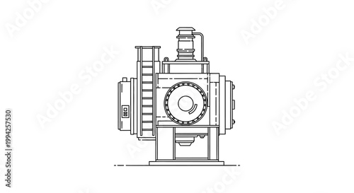Technical Engineering Blueprint of Industrial Machinery Equipment