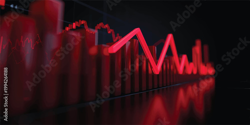 A blue heart beat line on a medical monitor transforms into a stock market growth chart illustrating the pulse of finance and business success through a cardiogram wave diagram