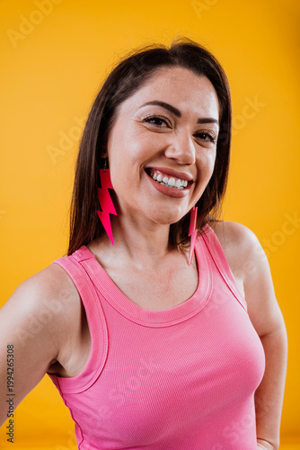 Happy woman experiencing joy and laughter