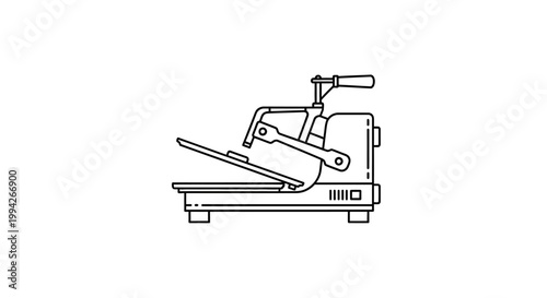 Minimalist Line Art Icon of a Kitchen Panini Press or Sandwich Maker