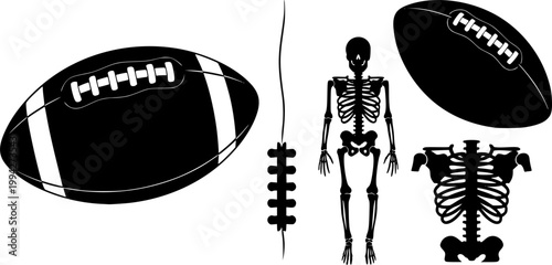 Football laces silhouette, Football seams silhouette, Football seams svg, Football laces vector, Ball laces silhouette, American football svg, Football skeleton silhouette, American football clipart.