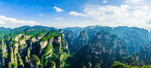 Majestic quartzite sandstone pillars of Zhangjiajie National Forest Park (Avatar Mountains), Hunan, China