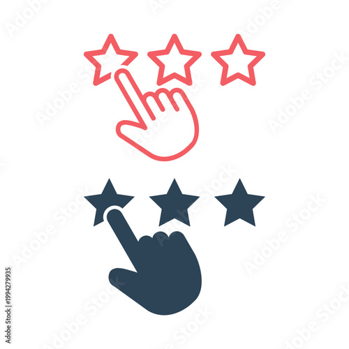 Rating icons set flat vector template design trendy