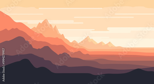 A minimalist and calming abstract landscape evokes feelings of tranquility and peace. Perfect for backgrounds, websites, or social media content needi