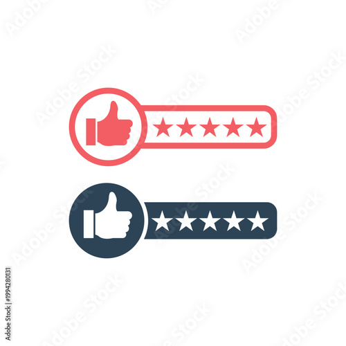 Rating icons set flat vector template design trendy