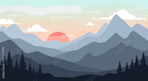 A tranquil forest scene evokes peace and contemplation. Ideal for backgrounds, website design, or conveying a sense of serenity and natural beauty.