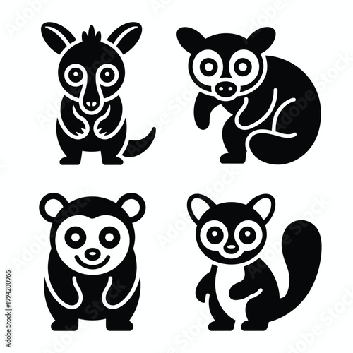 Silhouette of two construction workers inspecting a spherical object