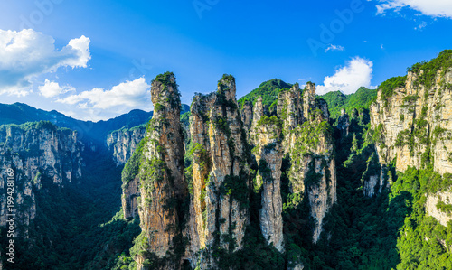 Majestic quartzite sandstone pillars of Zhangjiajie National Forest Park (Avatar Mountains), Hunan, China