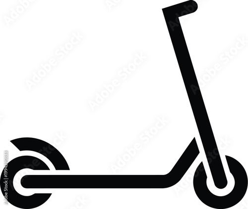 Scooter icon represents a modern electric personal transportation device for urban mobility and short distance travel.