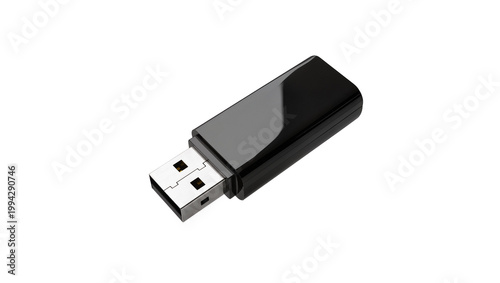 Obraz na płótnie Sleek black USB 3 0 flash drive with metallic accents