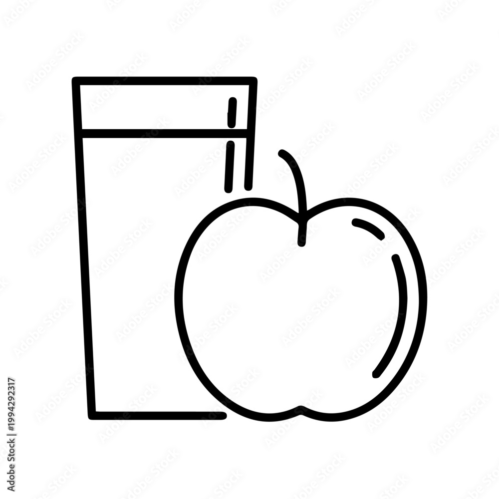 Fototapeta premium Healthy food icon, outline style