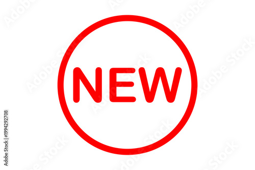 NEW - よく目立つシンプルなロゴマーク「NEW」
