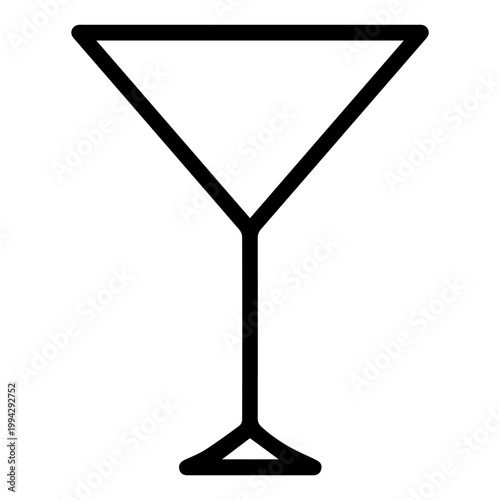 Martini Glass Clipart Outline.