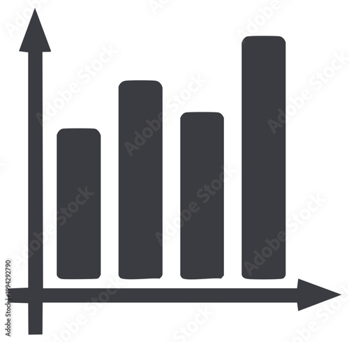 Business Graph Chart Showing Positive Growth and Progress
