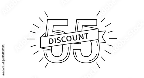 Discount Fifty Five Percent Off.