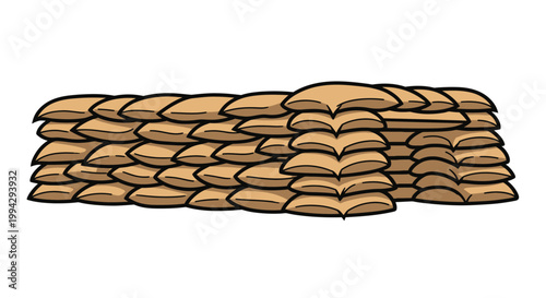 Stack of flat bread loaves.