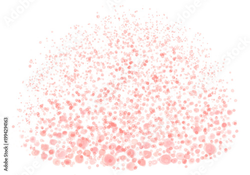 Blush flower mist clipart isolated on white