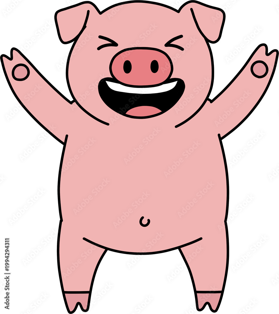 Fototapeta premium cartoon pig cartoon