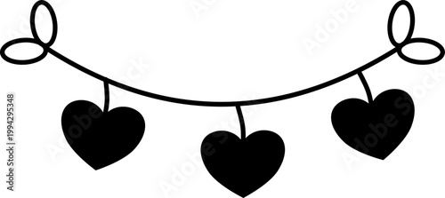 Hearts hang on a string