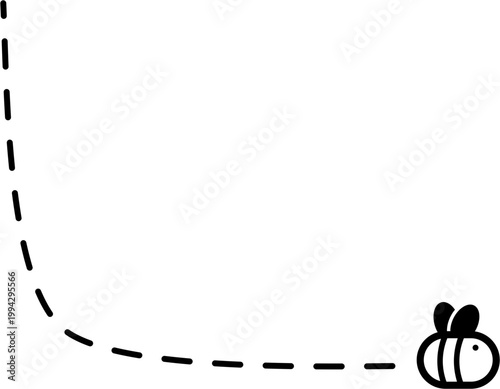 A bug on a dotted line travels