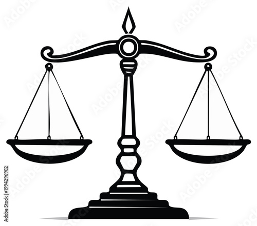 Classic balanced justice scale symbolizing fairness and legal equilibrium