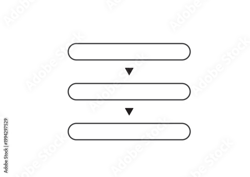 シンプルフラットな手順・フローのイラスト素材