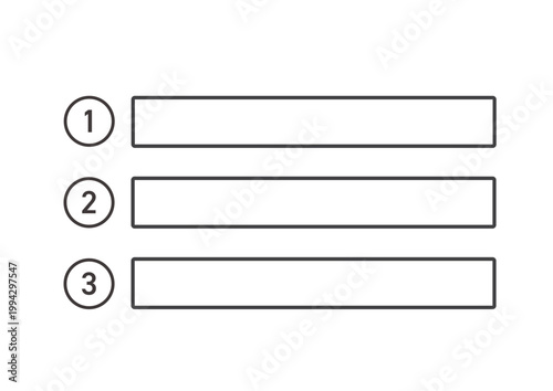 シンプルフラットな手順・フローのイラスト素材