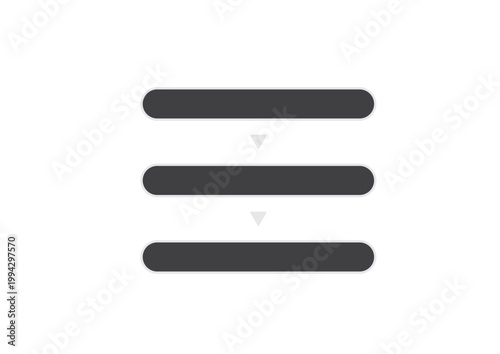 シンプルフラットな手順・フローのイラスト素材